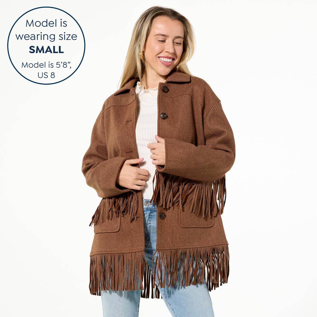 Tower Hill by Christie Brinkley Brushed Faux Melton Jacket with