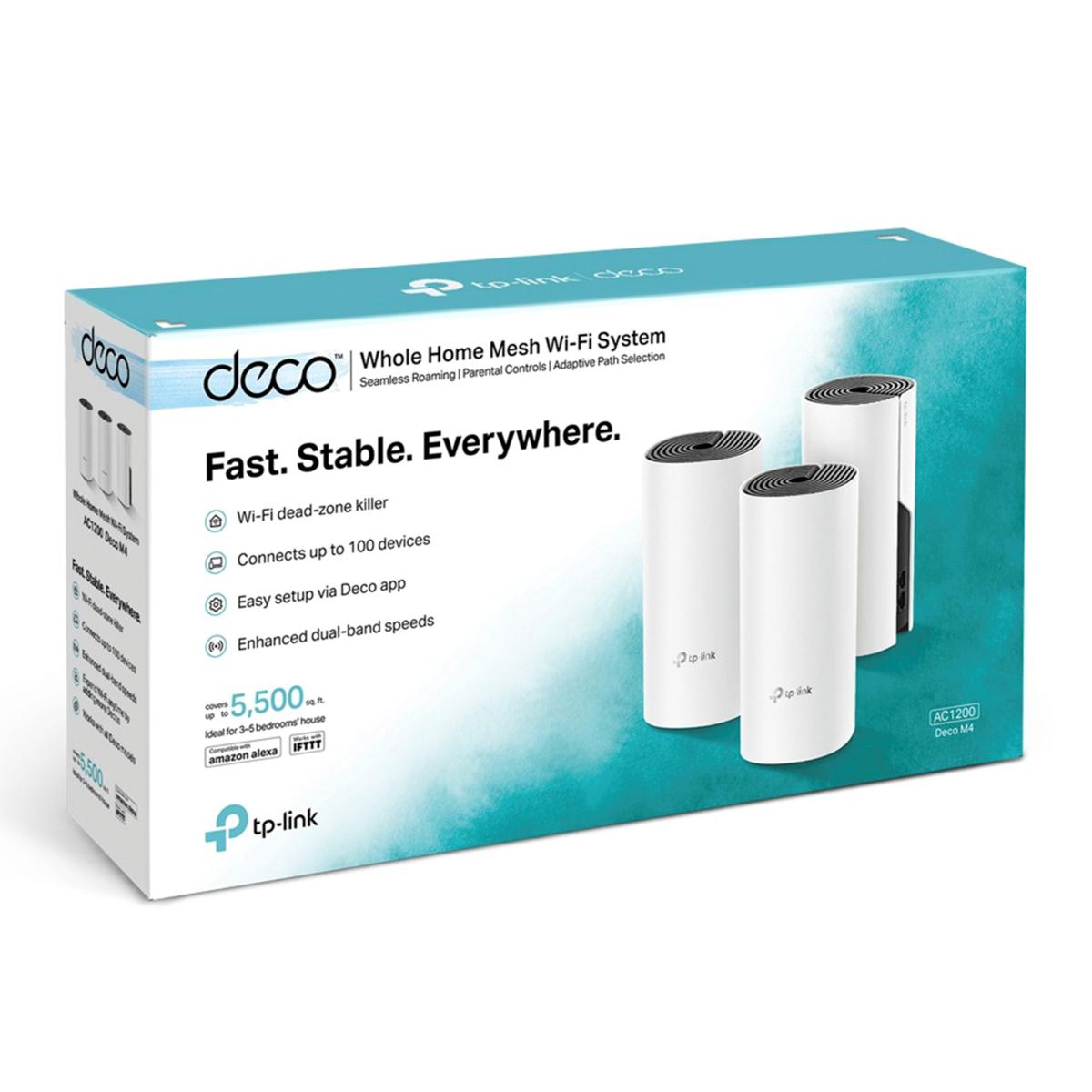 TP Link 3-unit Deco M4 Whole Home Mesh Wi-Fi System TP Link 3-unit Deco M4 Whole Home Mesh Wi-Fi System