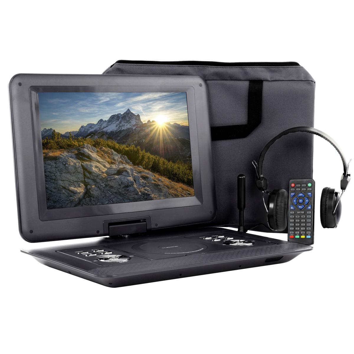 Trexonic 13" Portable TV/DVD Player w/Headset, Carrying Bag, & Antenna