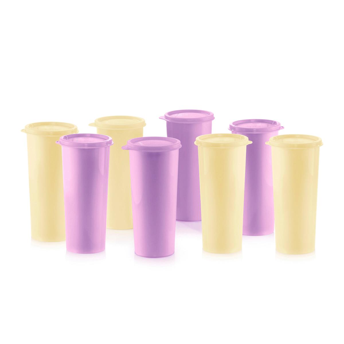 Tupper Ware 新品8点セット Tupperware® 8-piece Classic Heritage Tumblers with Lids Set | HSN