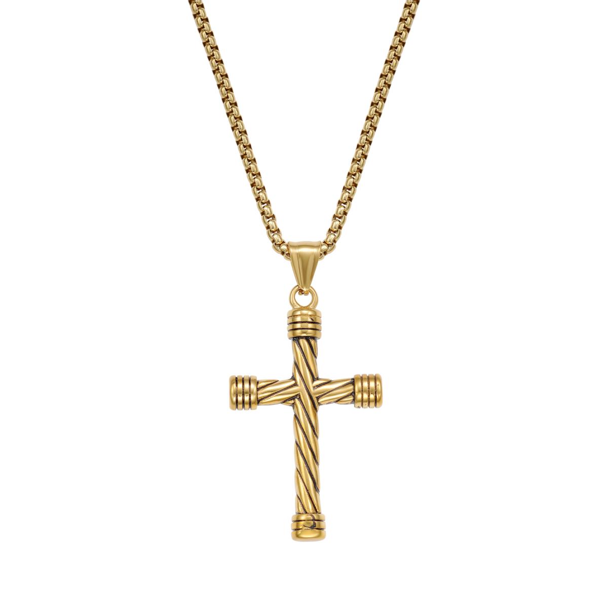 正規品・関税込み◆HEI◆CROSS CHAIN NECKLACE Cross Pendant with Chain Necklace - 14K Gold Plated