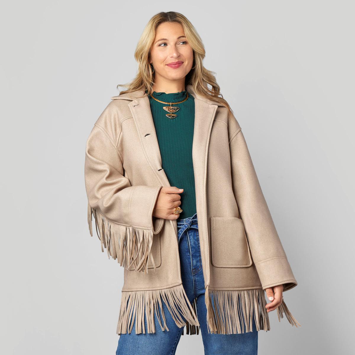 TWRHLL by Christie Brinkley Brushed Faux Melton Jacket with TWRHLL by Christie Brinkley Brushed Faux Melton Jacket with