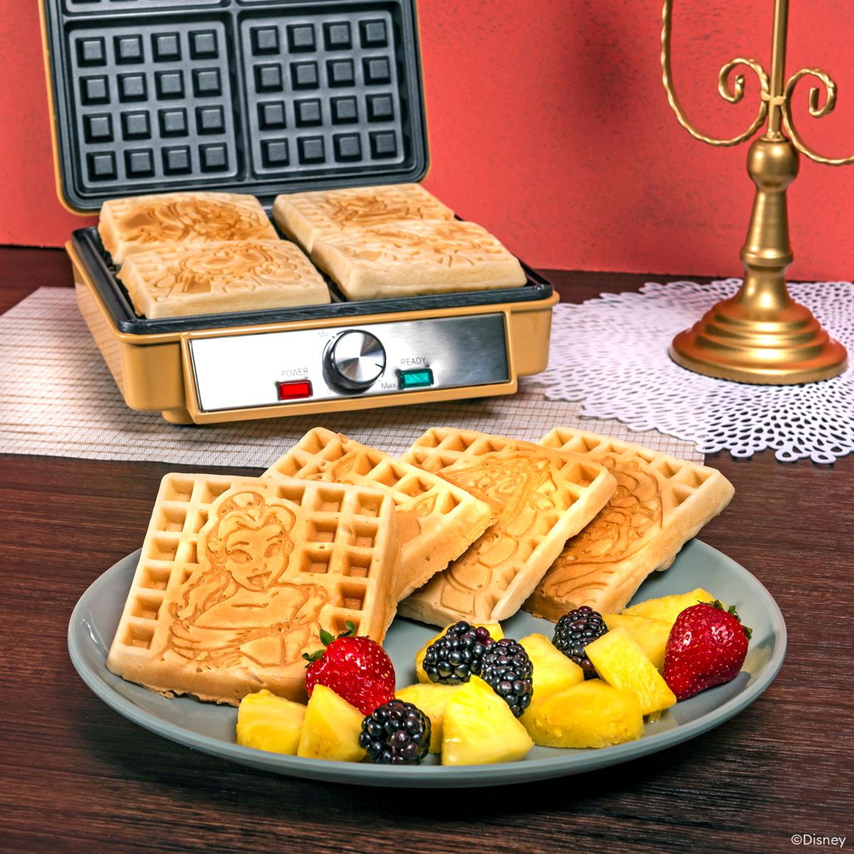 Uncanny Brands Disney Beauty and the Beast Deluxe Waffle Maker - 23381852 | HSN