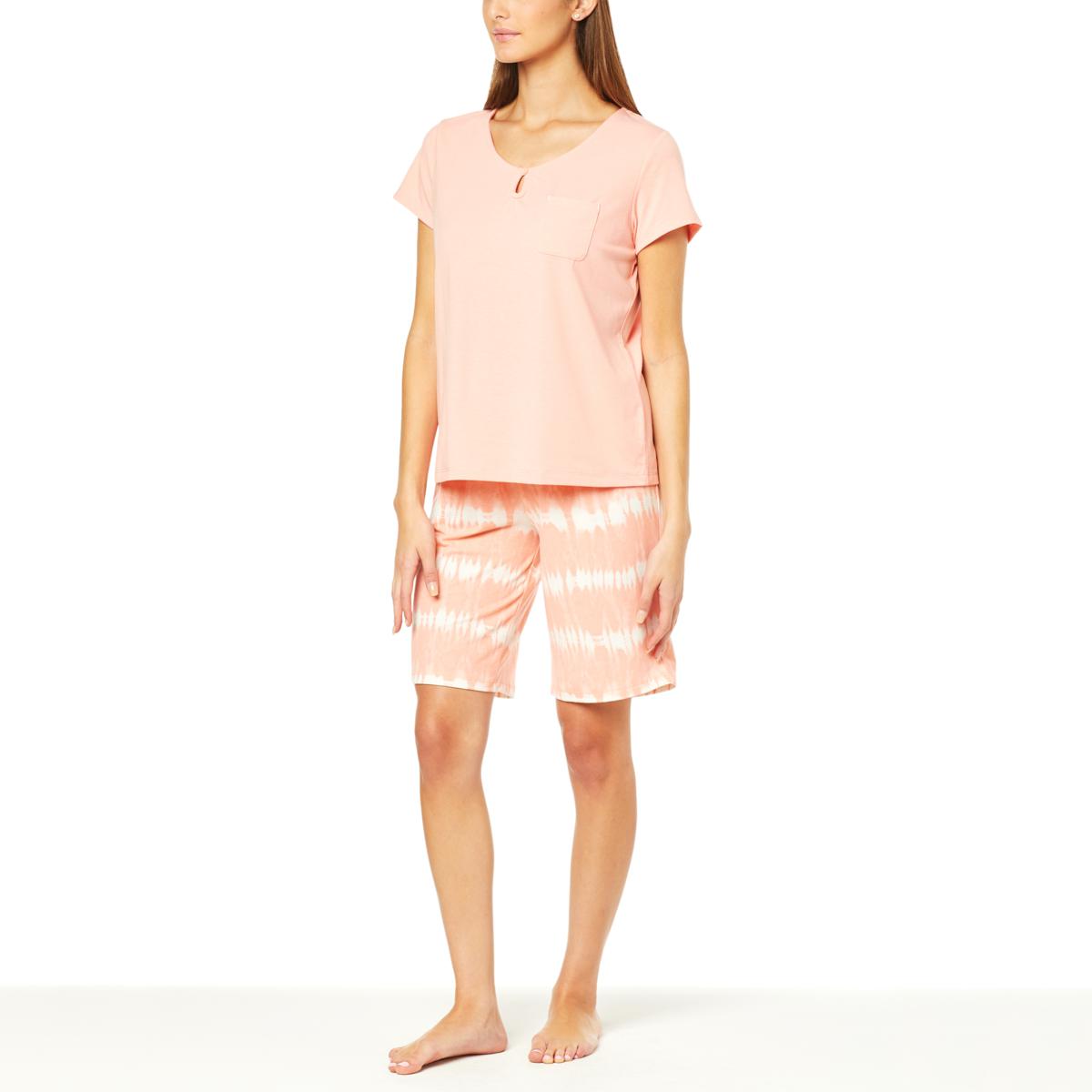 Comfort Code Soft and Light Petite Tee & Crop Pant PJ Set