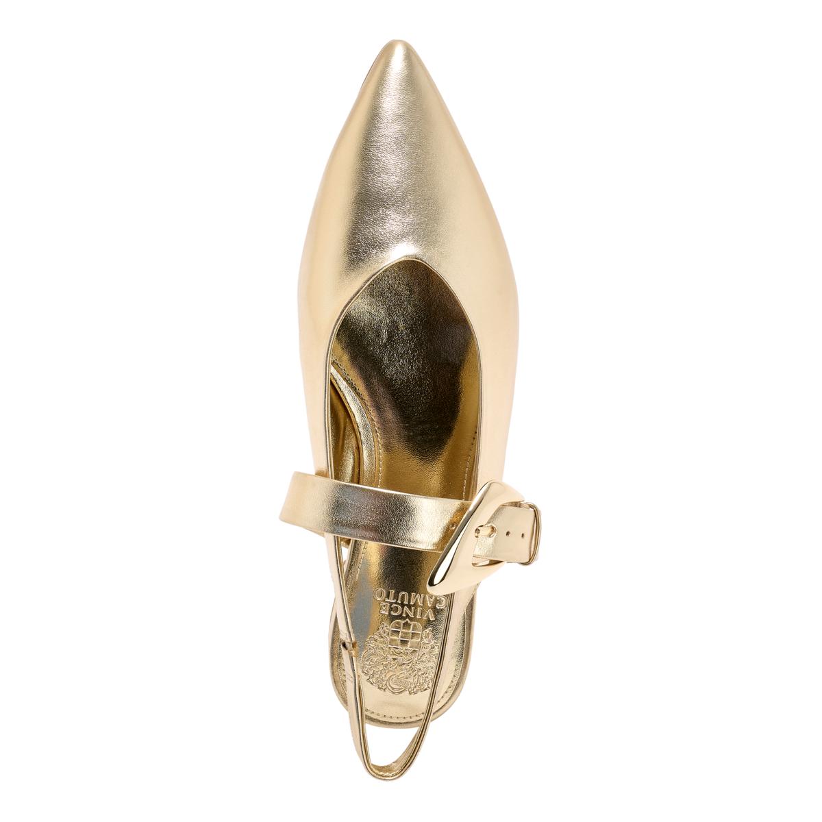 Vince Camuto Amoret Leather/Suede Slingback Flat | HSN