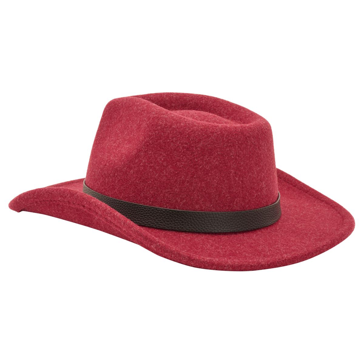 Vince‎ Comuto Western Chic Cowgirl Style Hats Women\'s Adjustable Straps One Size Vince Camuto Western Belted Felt Cowboy Hat | HSN main image 2