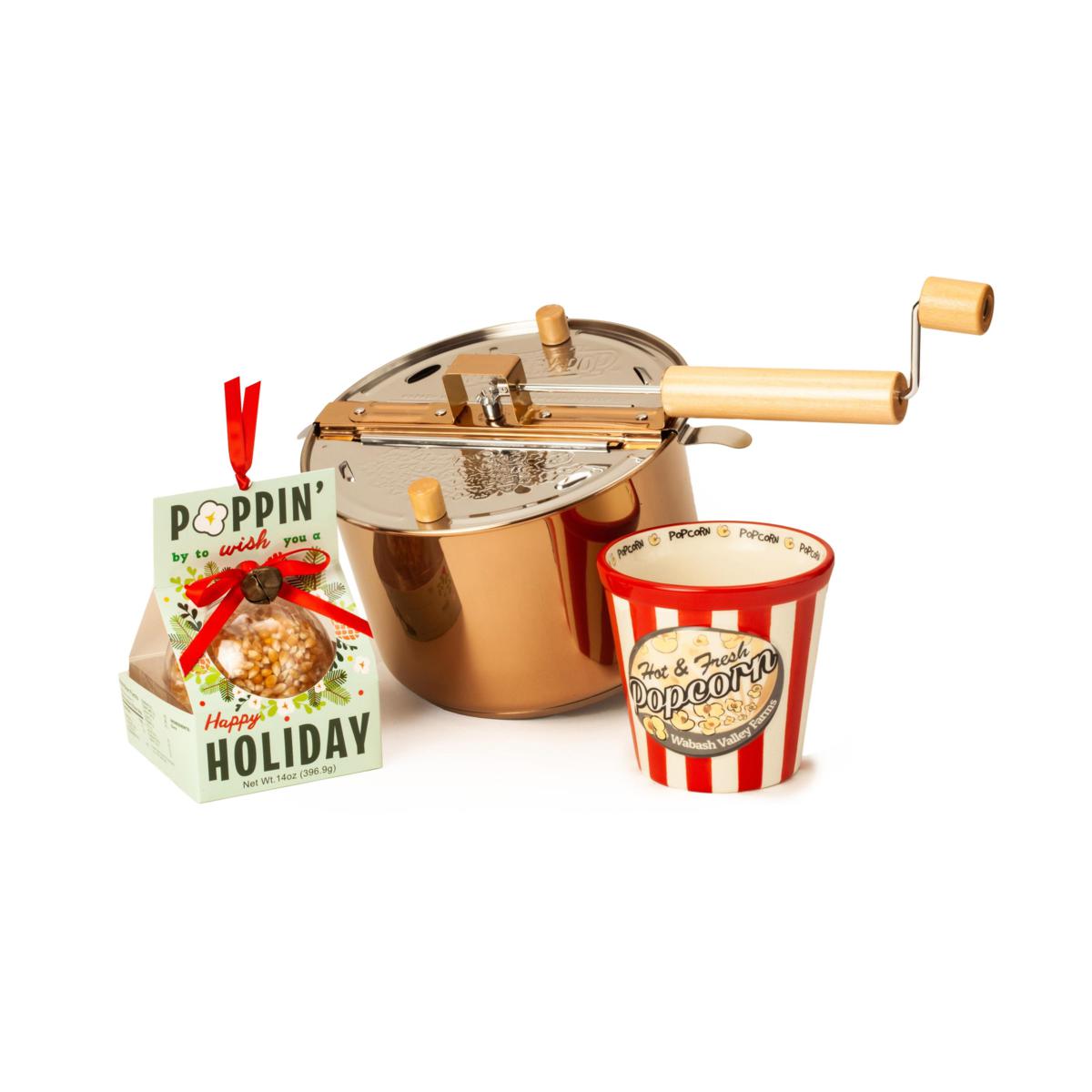 COPPER PLATED STAINLESS STEEL WHIRLEY-POP POPCORN MAKER