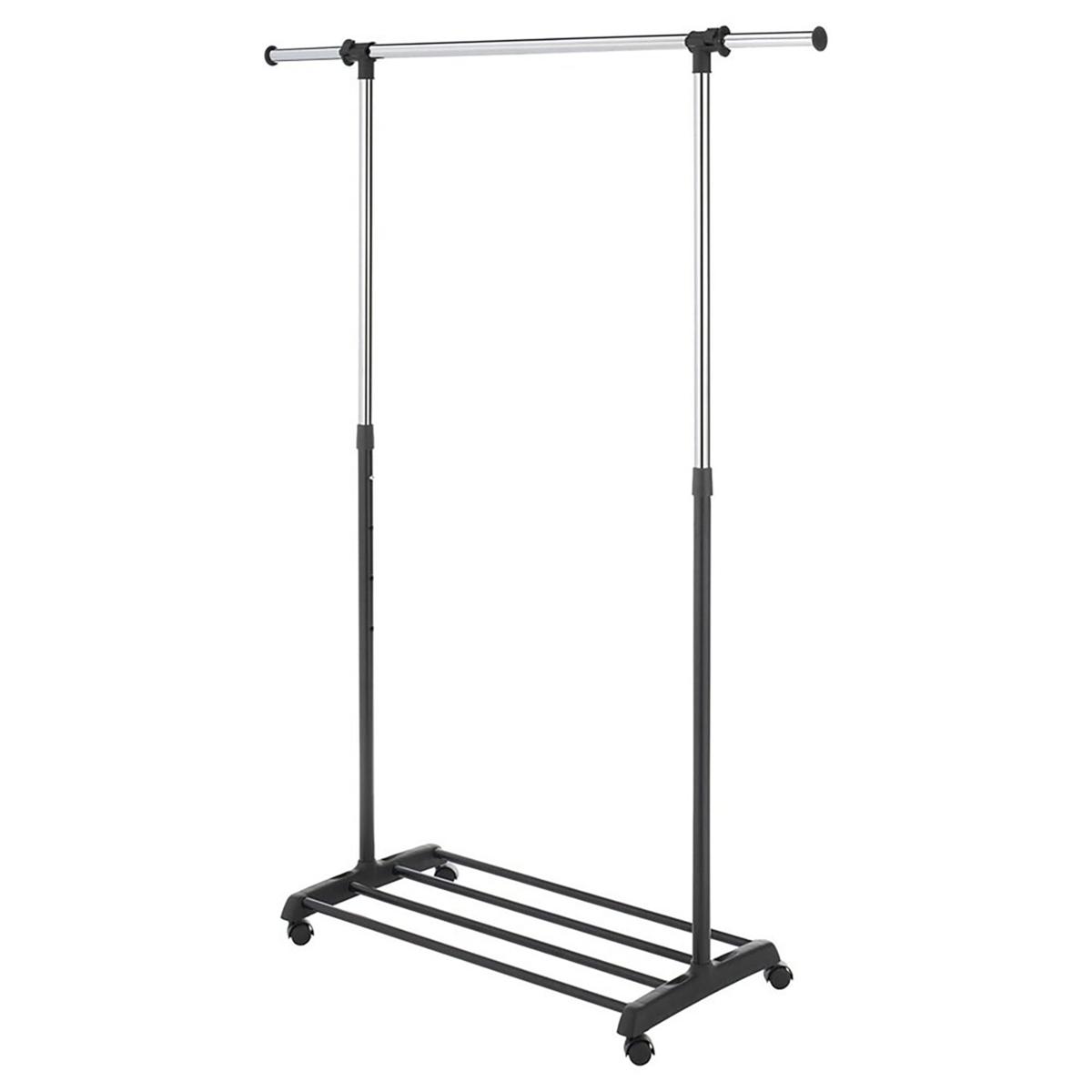 Whitmor Deluxe Garment Rack - Black/Chrome - 9708724 | HSN