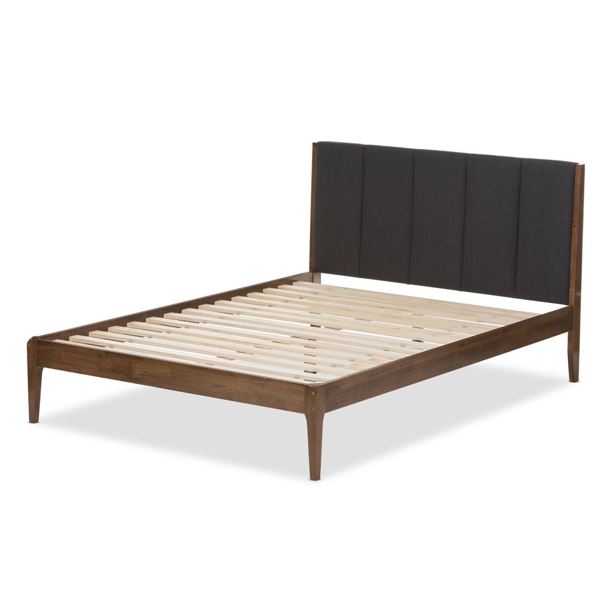 Ember Fabric and Wood Queen Size Platform Bed HSN