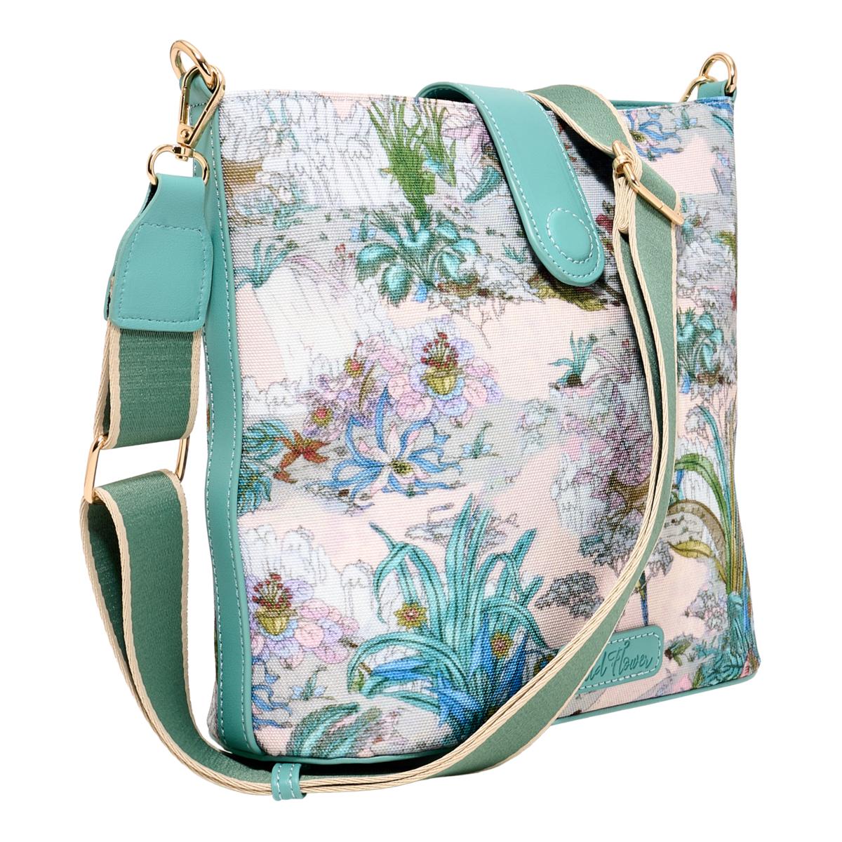 Wildflower Parisian Toile Bucket Crossbody Bag | HSN