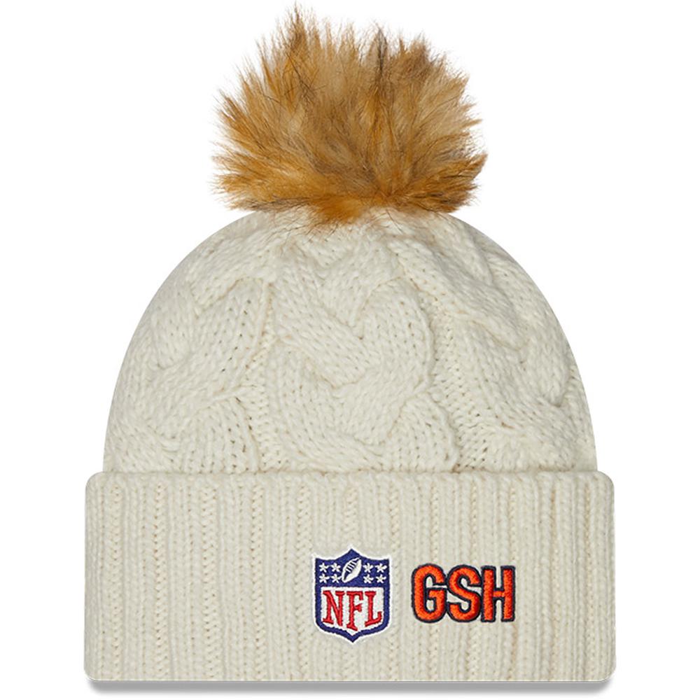 Women's New Era Cream Denver Broncos 2022 Sideline Cuffed Knit Hat