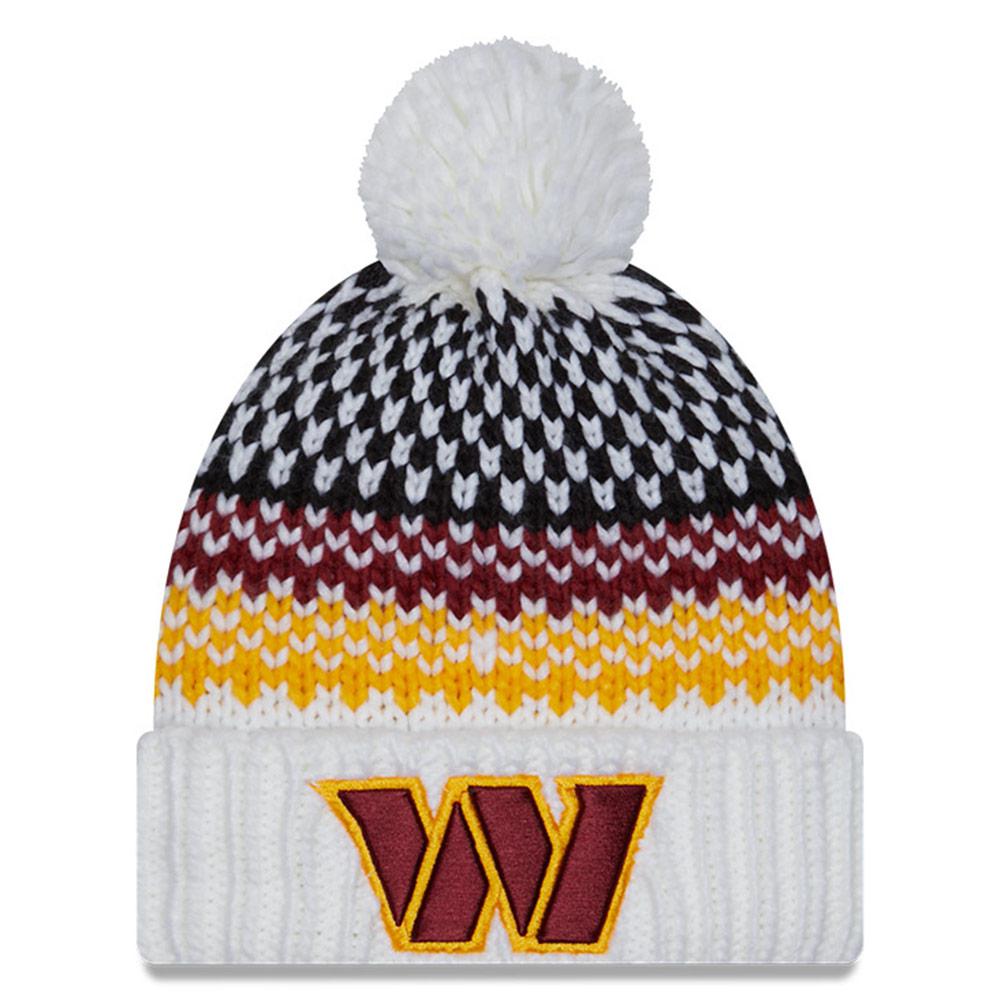 Women's New Era White Washington Commanders 2023 Sideline Cuffed Knit ...