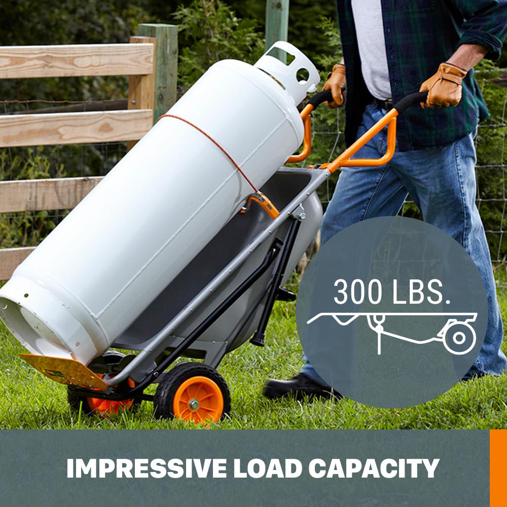 Worx 3 cu. ft. Aerocart 8 in 1 Wheelbarrow 20599374 HSN