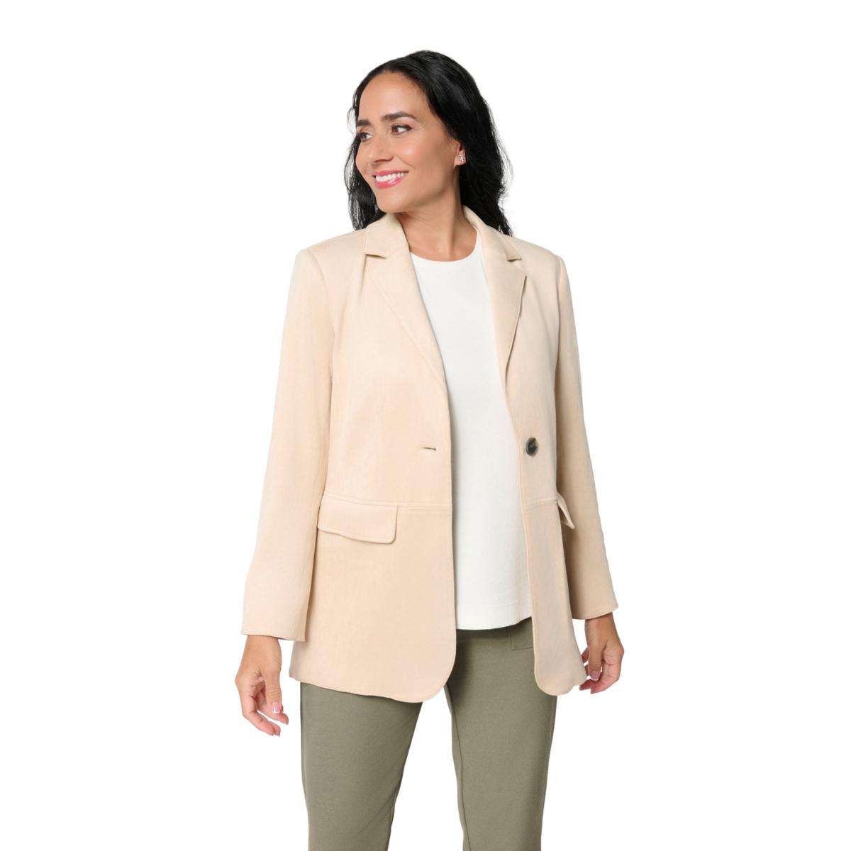WynneCollection Faux Suede Jacket | HSN