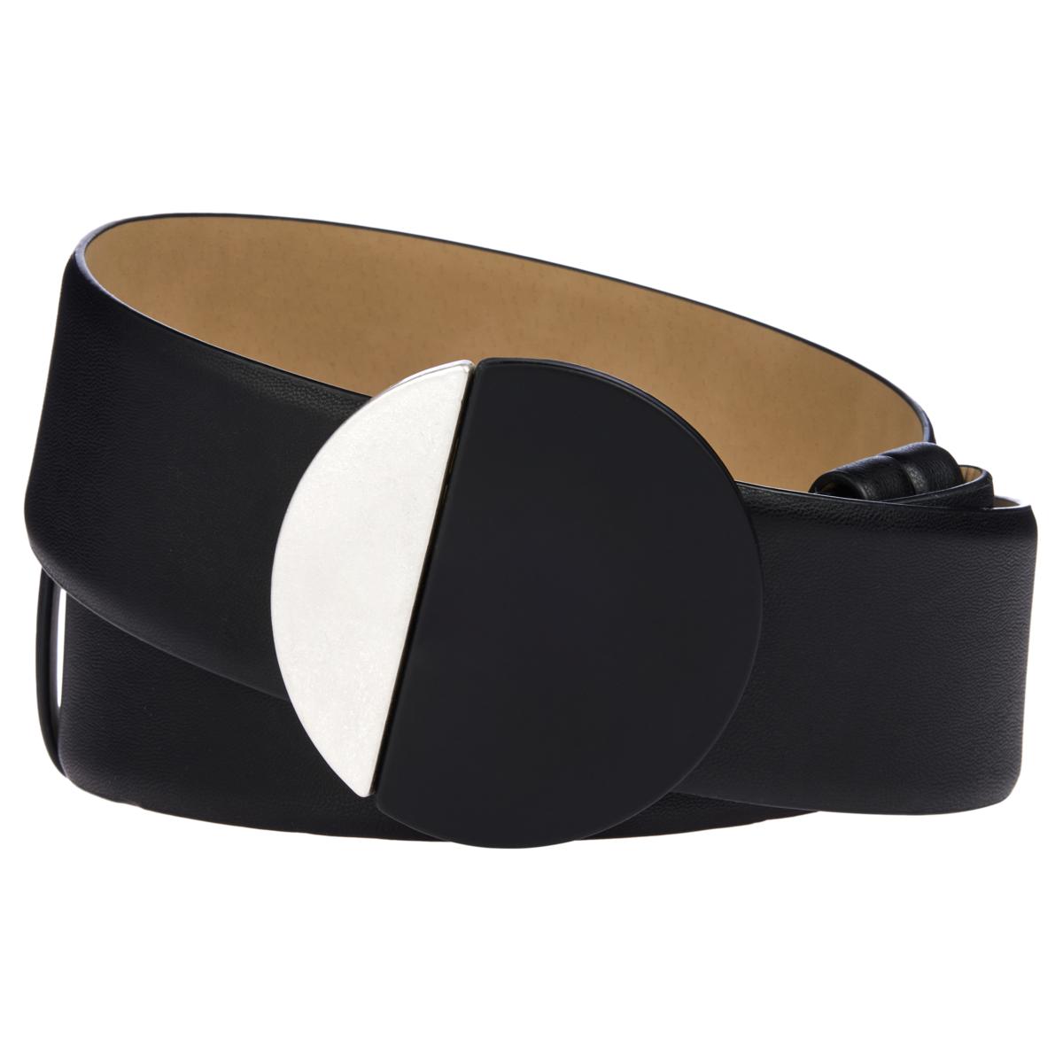 Two inch Wide Patent Leather Belt Black 1x / Black