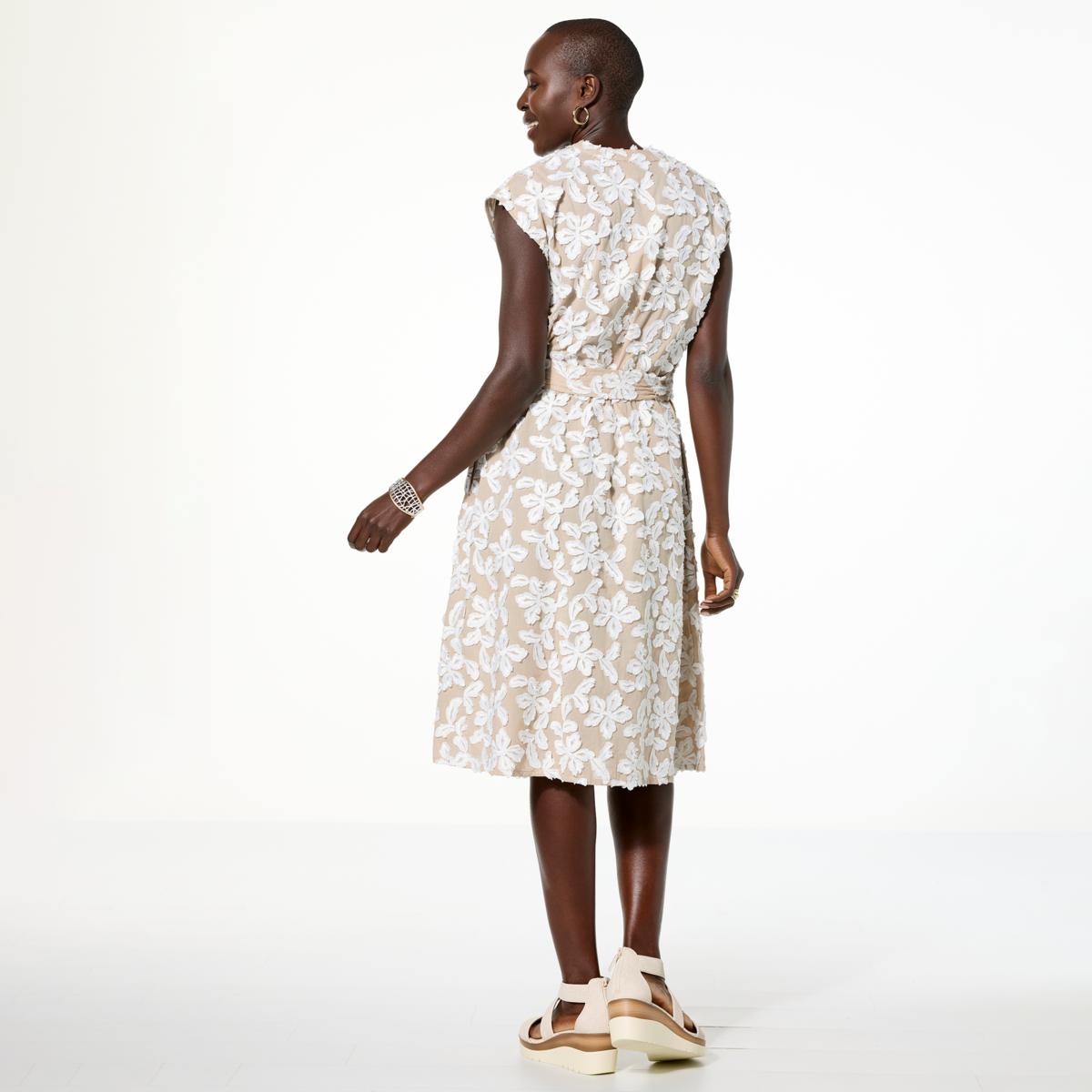 WynneCollection Novelty Clip Jacquard Sleeveless Dress | HSN