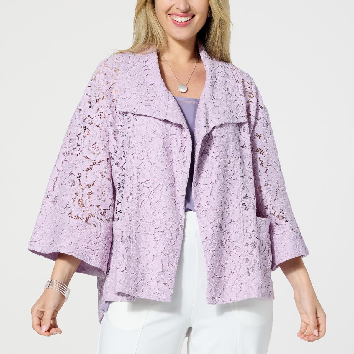 WynneCollection Occasion Cropped Lace Jacket - 22350065 | HSN