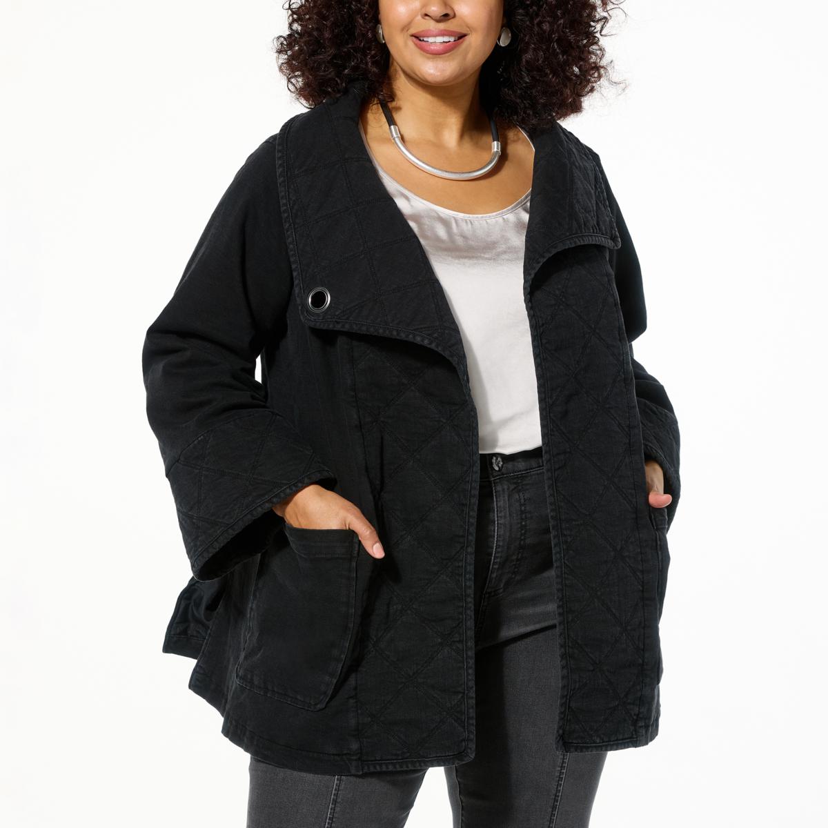 ❤️TheVivgnia ジャケット❤️ WynneDenim Quilted Denim Jacket - 21647229 | HSN