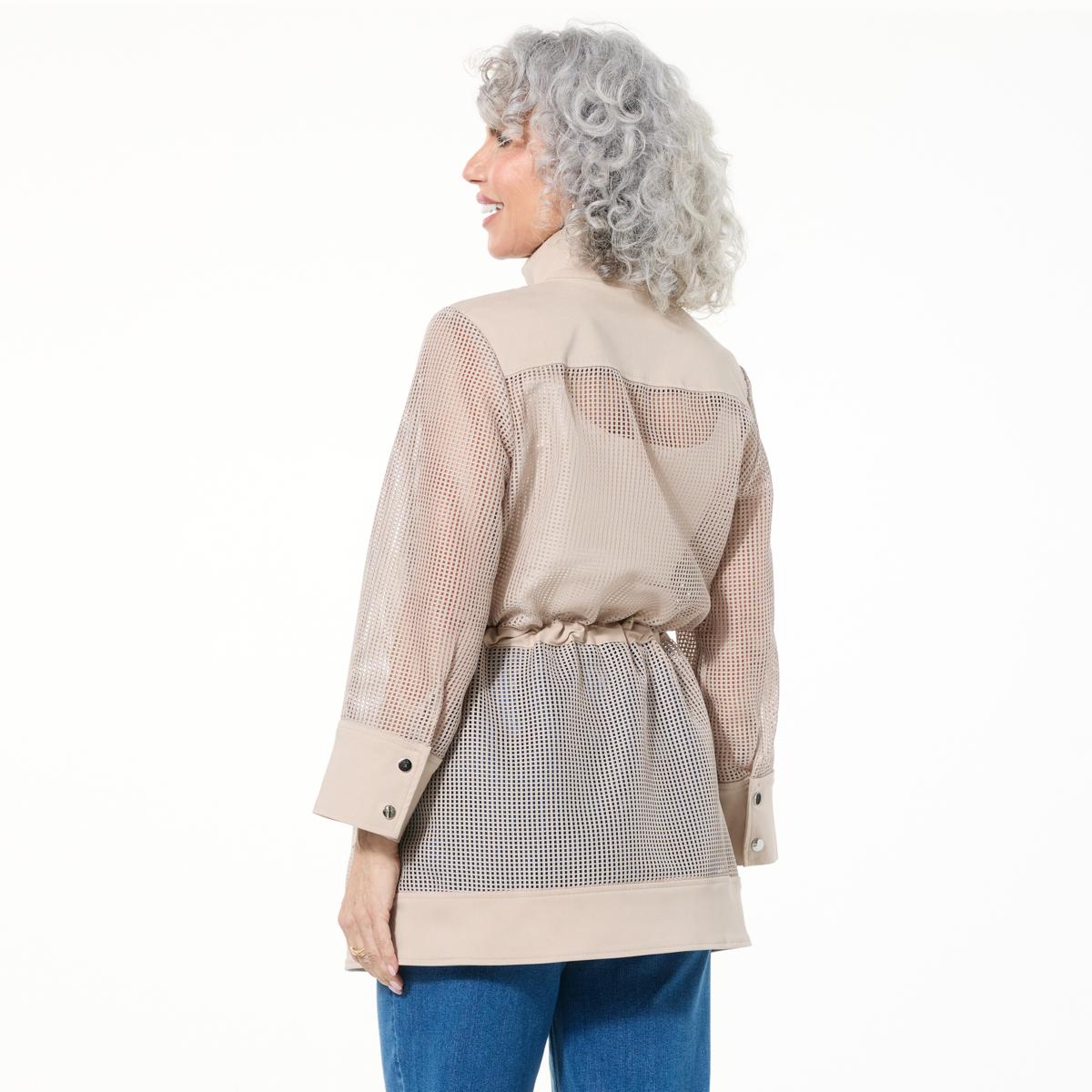 WynneLayers FlatterFIT Mesh Knit Jacket - 23445909 | HSN
