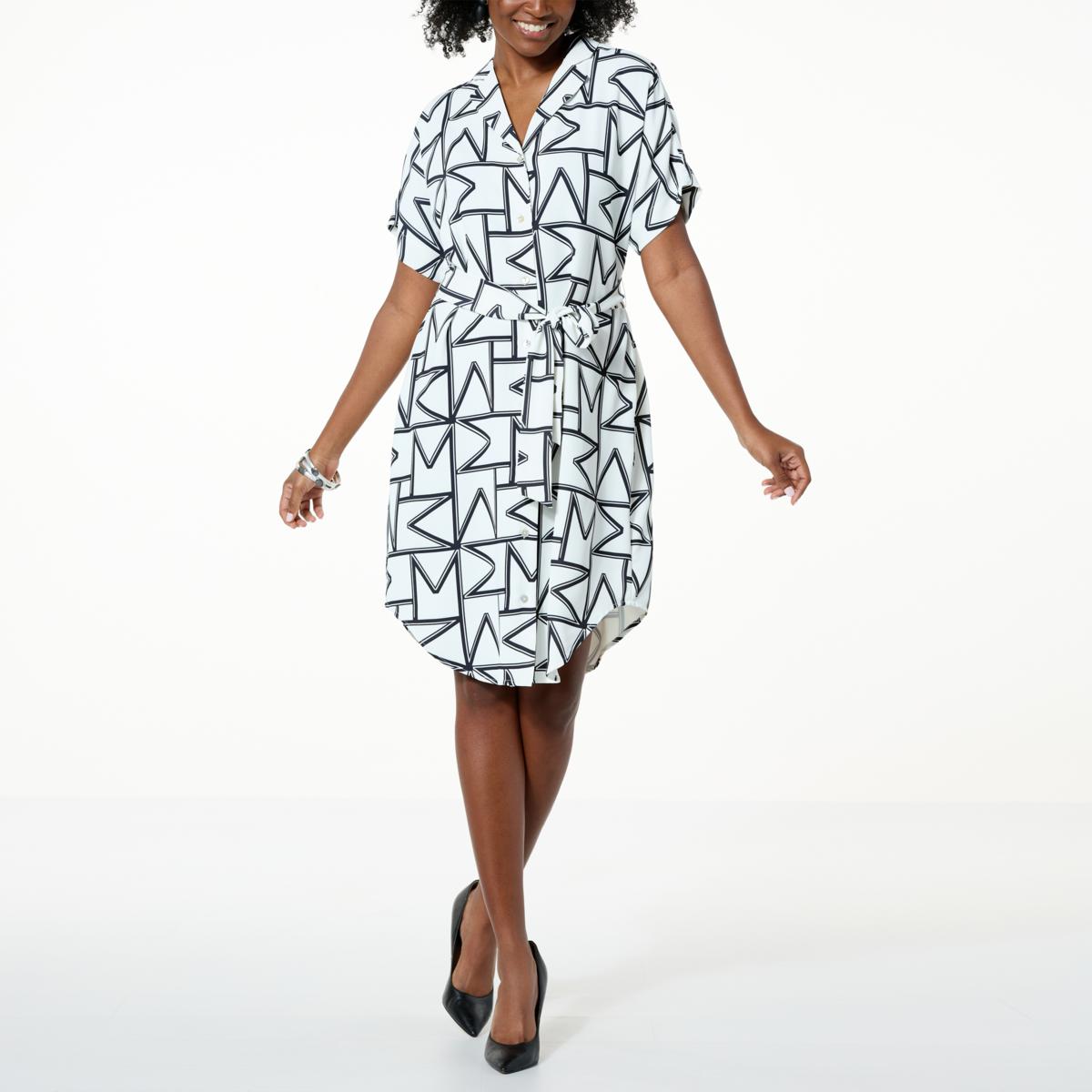 Patterned hot sale shirt dress