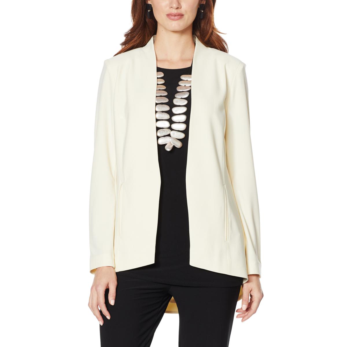 WynneLayers Luxe Crepe Collarless Blazer - 9753491 | HSN