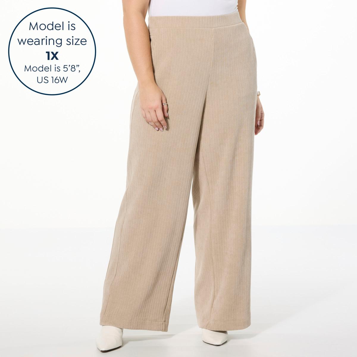 WynneLayers Plush Ottoman Knit Straight Leg Pant - 23339075
