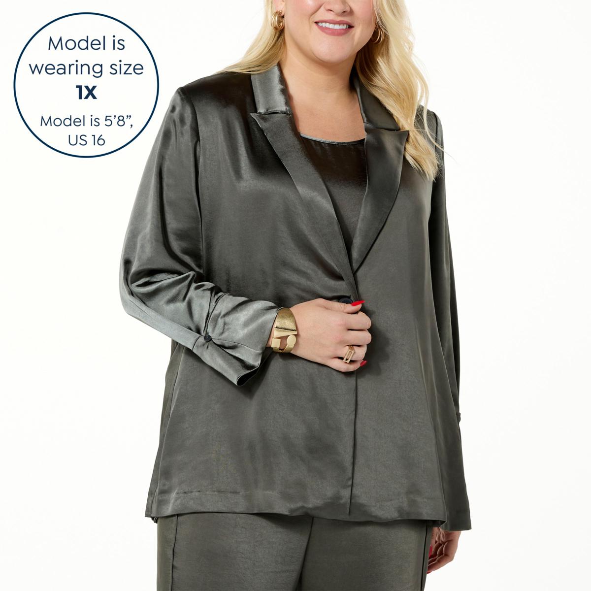 WynneLayers Washed Satin Blazer - 20825471