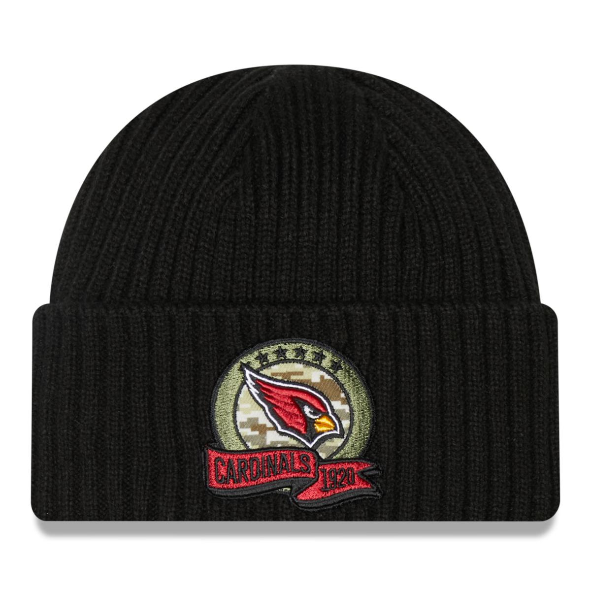 Youth New Era Black Arizona Cardinals 2022 Salute to Service Knit Hat