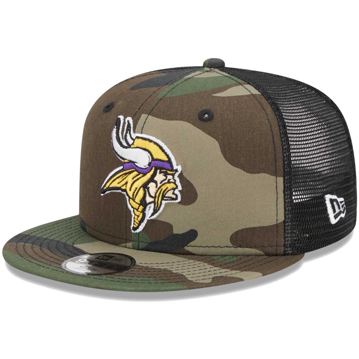 Youth New Era Camo Minnesota Vikings Main Trucker 9FIFTY Snapback Hat