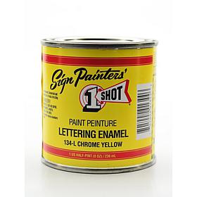 1-Shot Lettering Enamel Half Pint - Chrome Yellow 134L