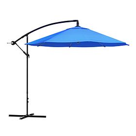 10' Hanging Cantilever Patio Umbrella with Easy Crank - Brilliant Blue