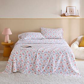 100% Cotton Flannel 4-piece Sheet Set with Novelty Print