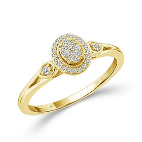 10K Yellow Gold 1/8ctw Diamond 32-Stone Ring