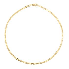 10K Yellow Gold Classic Mariner Anklet with Lobster Clasp