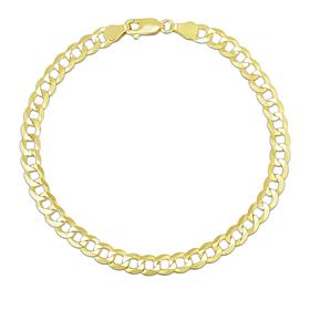 14K Gold 8-1/2" 7mm Comfort Curb Bracelet