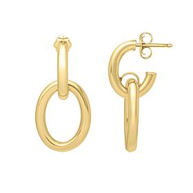 14K Gold Polished Drop Earrings 