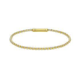 14K Two-Tone Gold 7" Iced Chain Bracelet