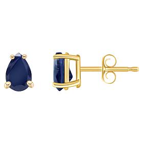 14K Yellow Gold 6x4mm Pear-Shaped Gemstone Stud Earrings