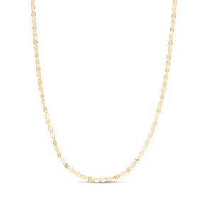 14K Yellow Gold Polished Mariner Chain Necklace - 18"