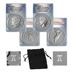 1776-2026 Dual Date RP70 Advance Release Morgan & Peace Silver Dollars