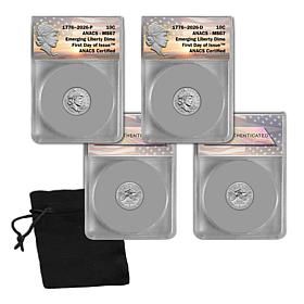 1776-2026 Emerging Liberty P & D Mint ANACS MS67 2-Coin Dime Set