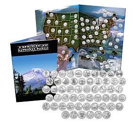 2010-2021 Set America the Beautiful National Park Coins w/Map Folder