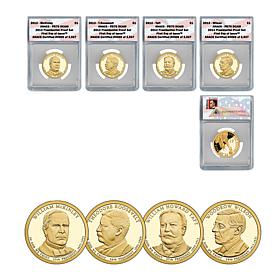 2013 PR70 ANACS FDOI LE 3,927 Presidential Dollars Set of 4