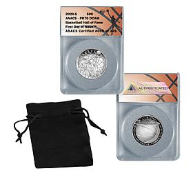 2020 PR70 DCAM FDOI 326 Basketball Hall of Fame Clad Half Dollar