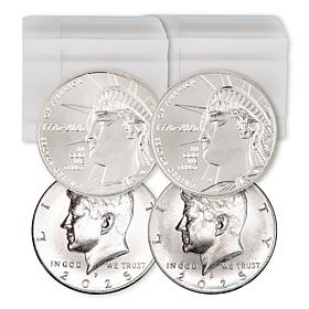 2025 Kennedy & 2026 Liberty Half Dollar Rolls Uncirculated P & D Mint
