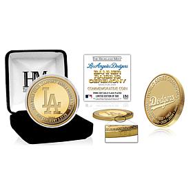 2026 LA Dodgers 22kt Gold Flash-Plated Commemorative Coin