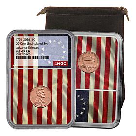 2026 Lincoln Cent-Philadelphia-NCG 69 Flag Core Advance Release 