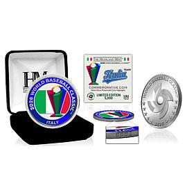 2026 World Baseball Classic Italy Silver-Plated 39mm Coin