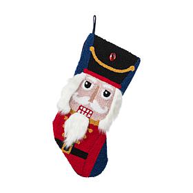 21" Nutcracker Hooked Christmas Stocking