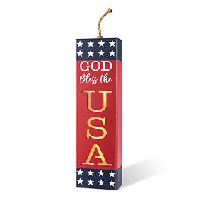 24.75"H Patriotic Firecracker Porch Decor with Lights